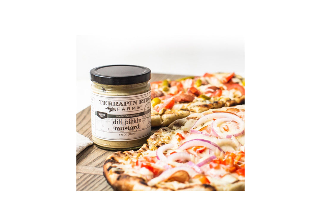 Cuban Sandwich Pizza with Terrapin Ridge Farms Dill Pickle Mustard Cuban Sandwich Pizza with Terrapin Ridge Farms Dill Pickle Mustard